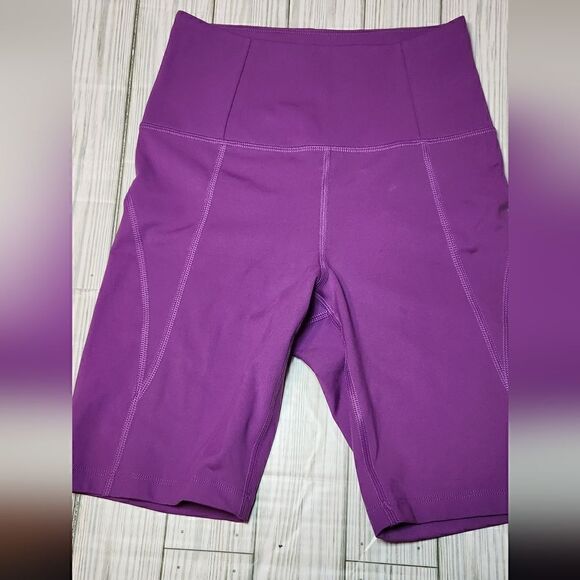 Girlfriend Collective Plum High Rise Bike Shorts Size Xsmall - Picture 2 of 10